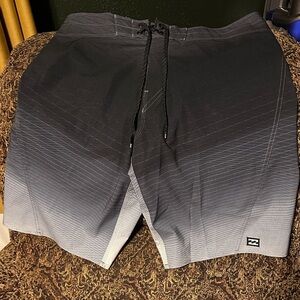 Billabong Ombre Black and Gray Swim Shorts